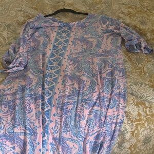 Lilly Pulitzer Pink and Blue Fabric